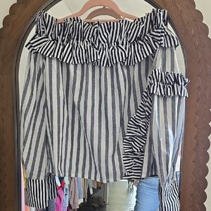 Off Shoulder Ruffle Blouse